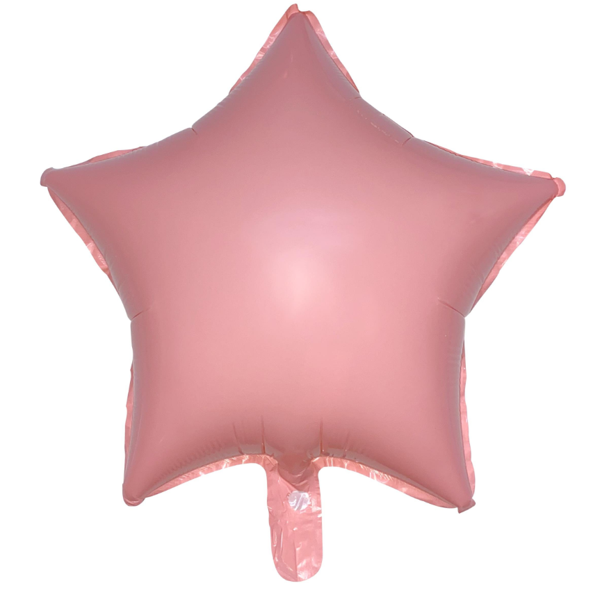 Yıldız Makaron Pembe Folyo Balon 18 İNC
